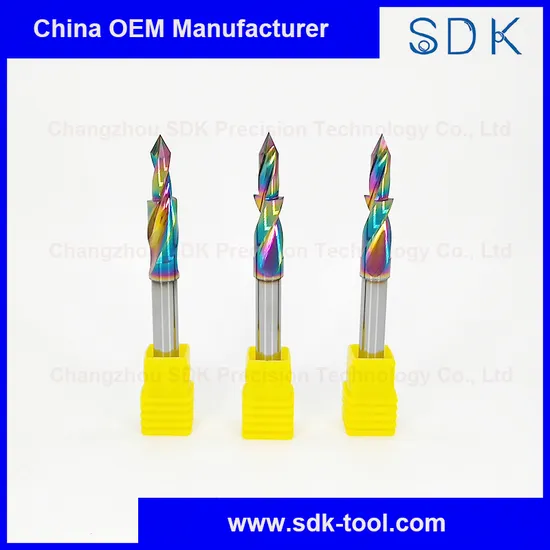 Gw Hartmetallschaft 3,175 mm Wolframkarbid-Gravierfräser mit flachem Boden, CNC-Werkzeuge für Holz