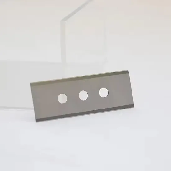 Gerade Drei-Loch-Wolframkarbid-Schlitzrasierklinge für PVC-Folienschneider-Schneidwerkzeuge